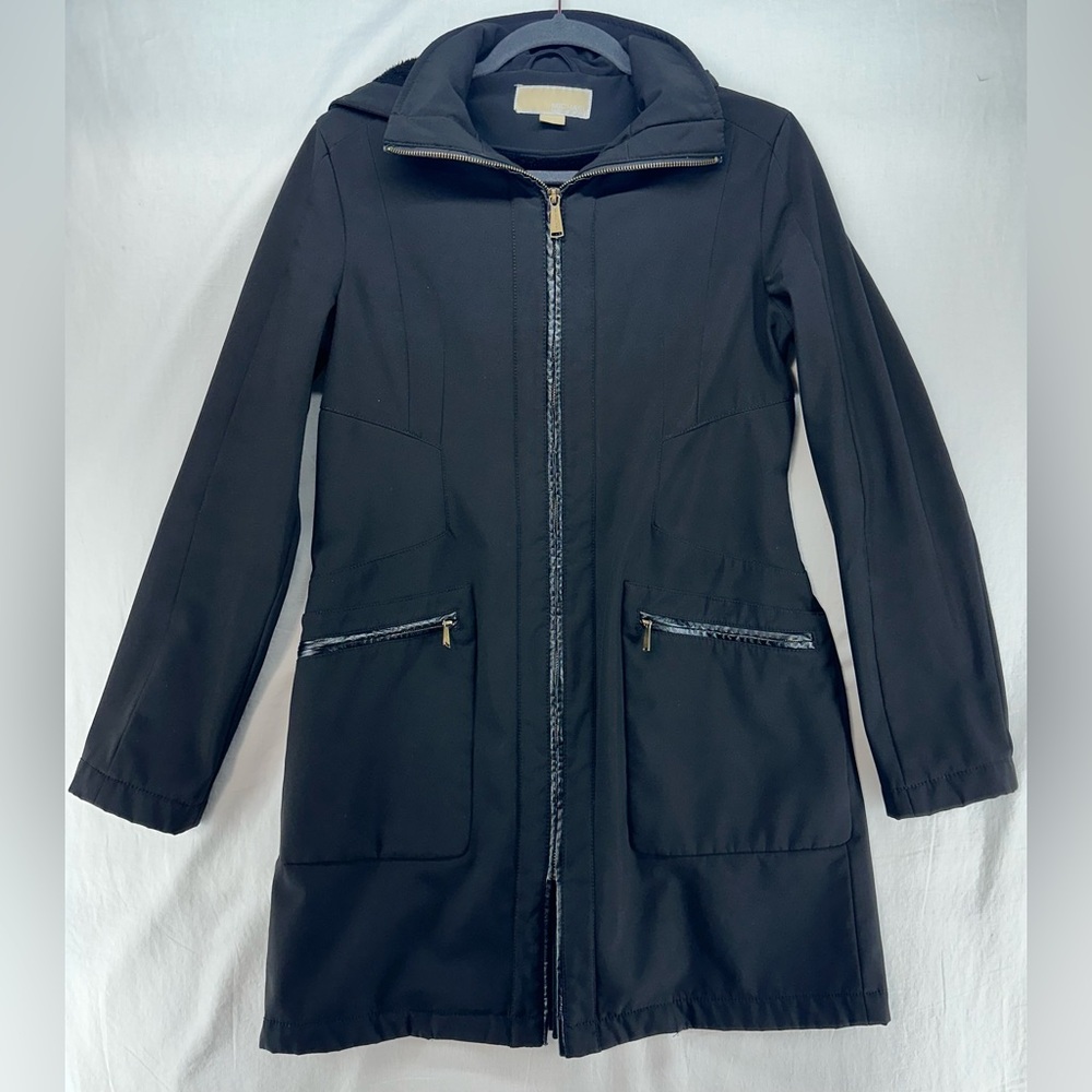 Michael Kors Black Winter Jacket Mid Length Zip Closure and‎ Pockets Women’s S